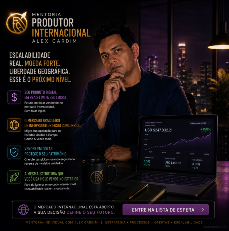 Mentoria Produtor Internacional – Alex Cardim