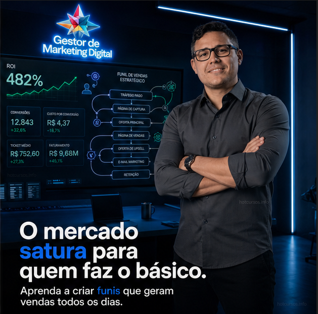 FORMAÇÃO EM GESTOR DE MARKETING DIGITAL – O Novo Mercado – Icaro de Carvalho